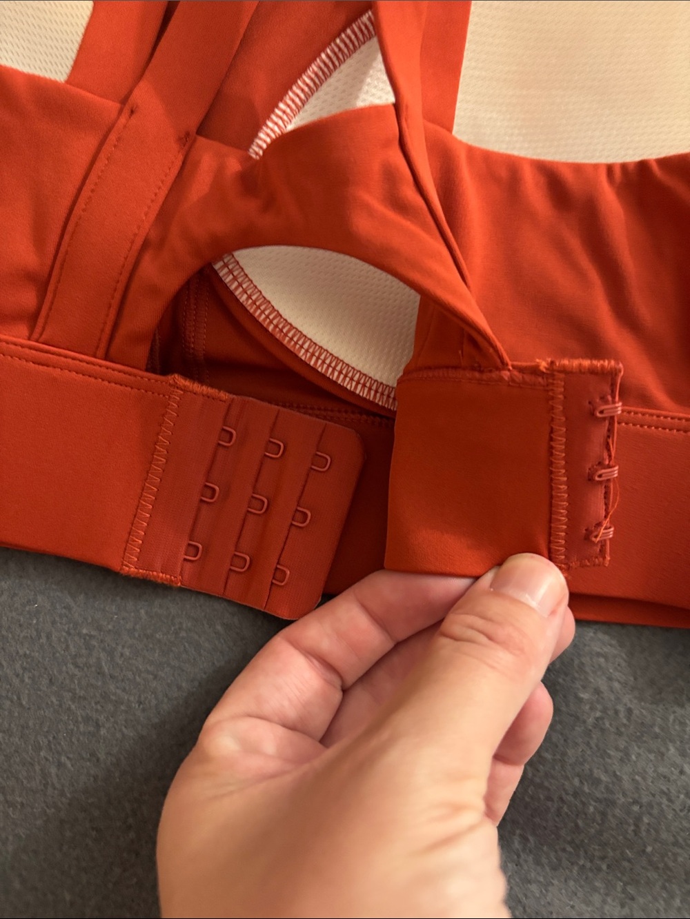 Girls XL Orange Longline Sports Bra Criss Cross Back Athletic - Picture 5 of 7